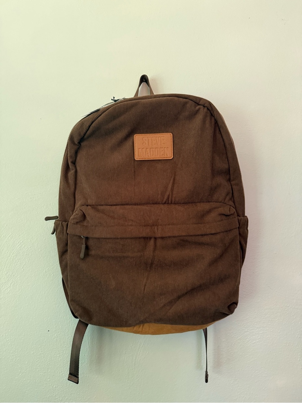 Steve Madden Brown Corduroy Everyday Backpack